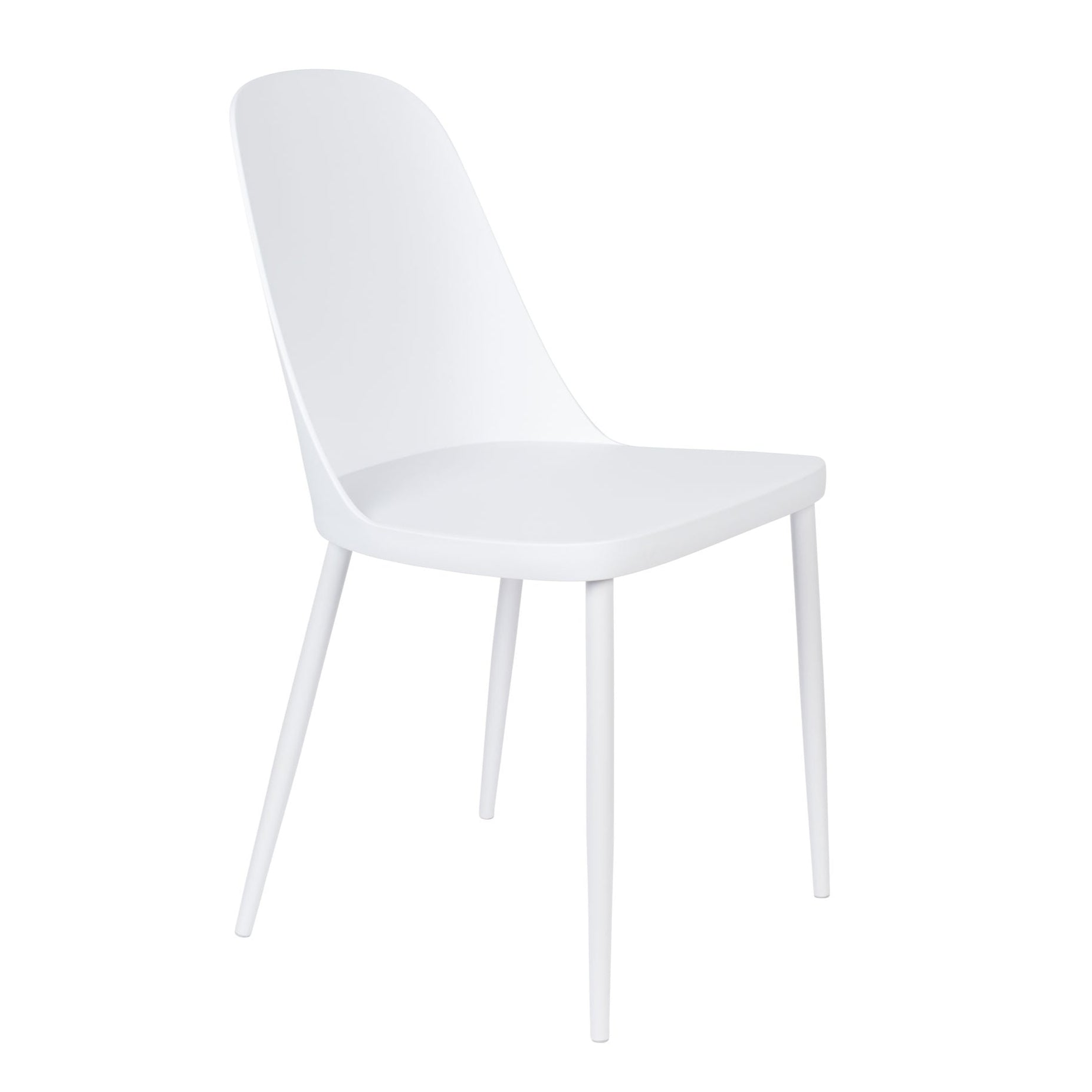 Set of 2 Pip All White Dining Chairs